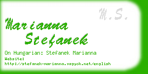 marianna stefanek business card